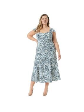 Jessica Simpson Floral‎ Midi Cottagecore Dress Romantic Casual Plus Size 1X